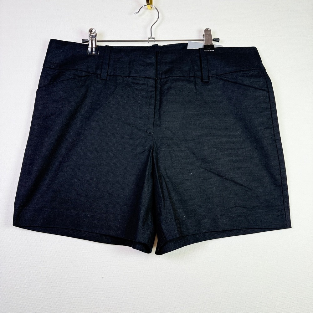 ANN TAYLOR Black Signature 6"‎ Inseam Cotton Blend Dress Shorts Size 12